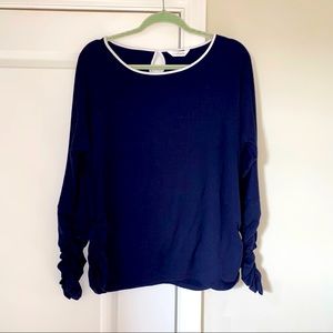 Navy Stylish Shirt with Scrunched Detail